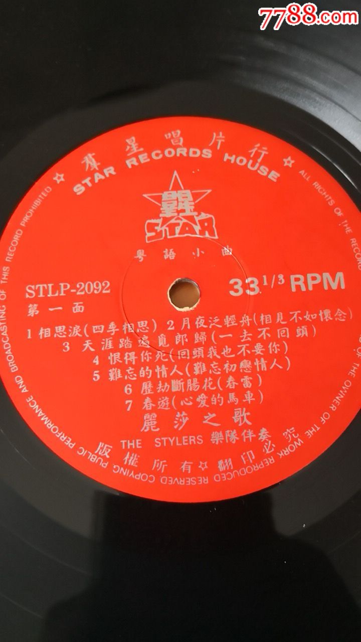 丽沙最新粤语流行歌曲12寸黑胶