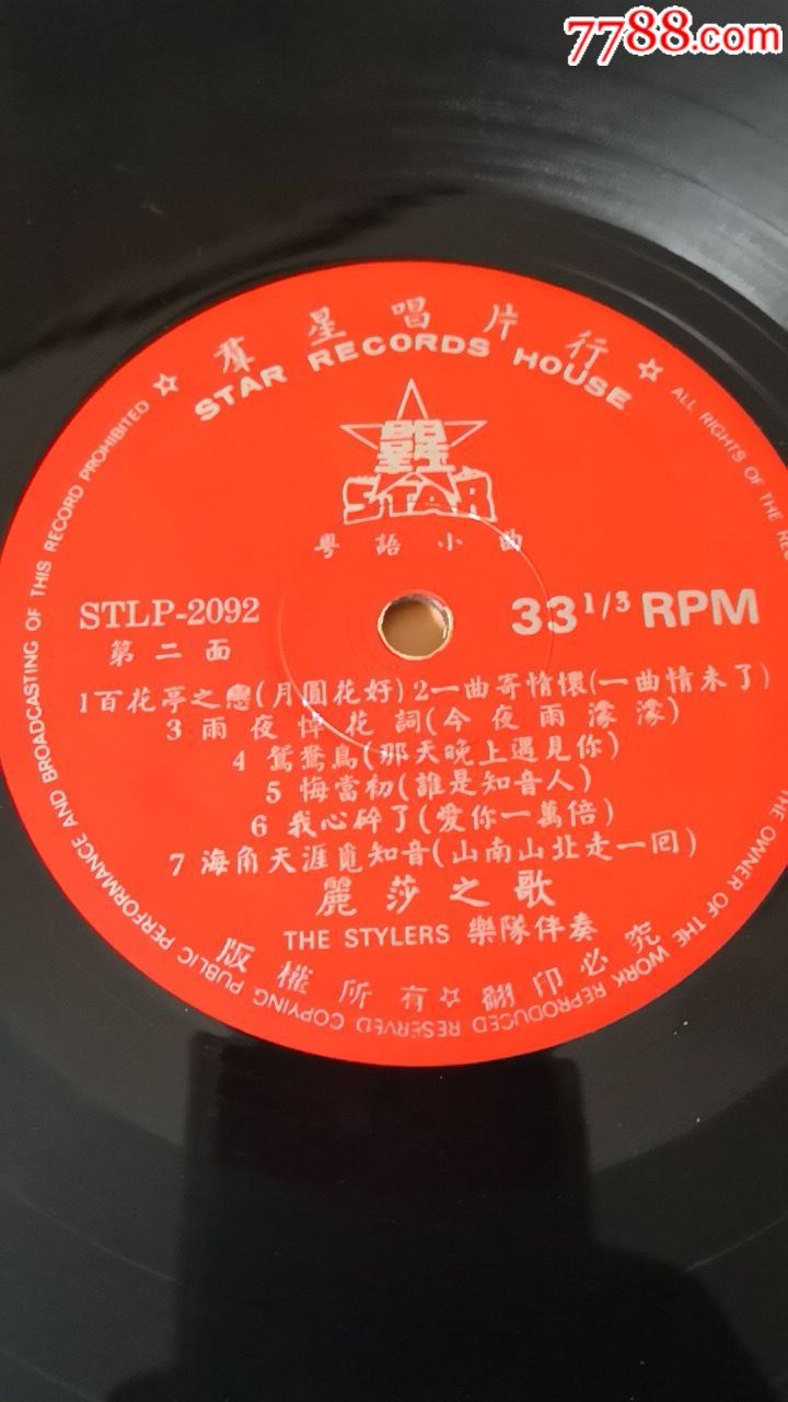 丽沙最新粤语流行歌曲12寸黑胶