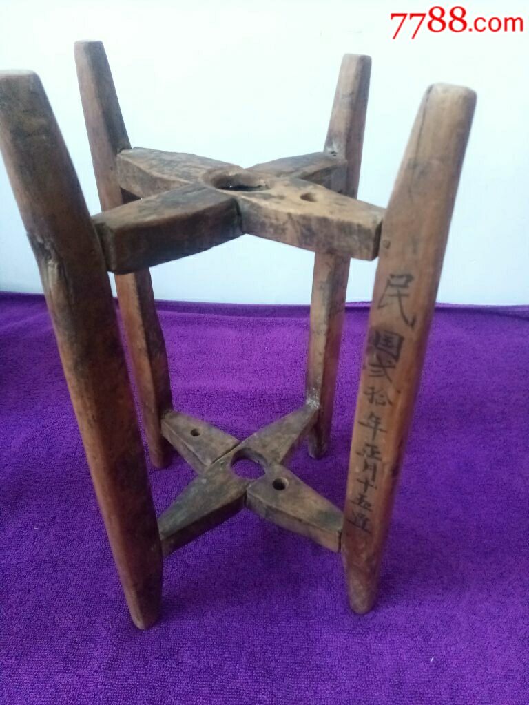 民国纺织缠线轴