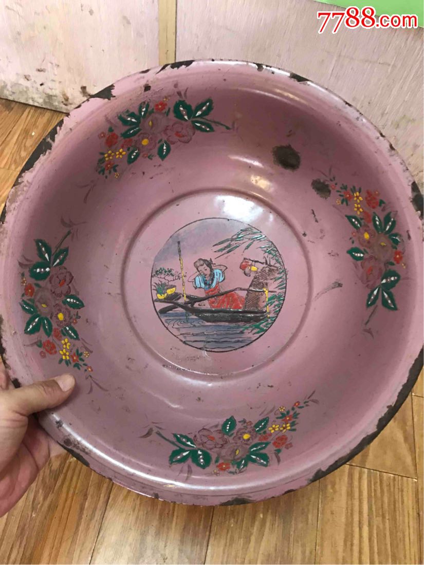 民国德商谦信洋行大搪瓷脸盆