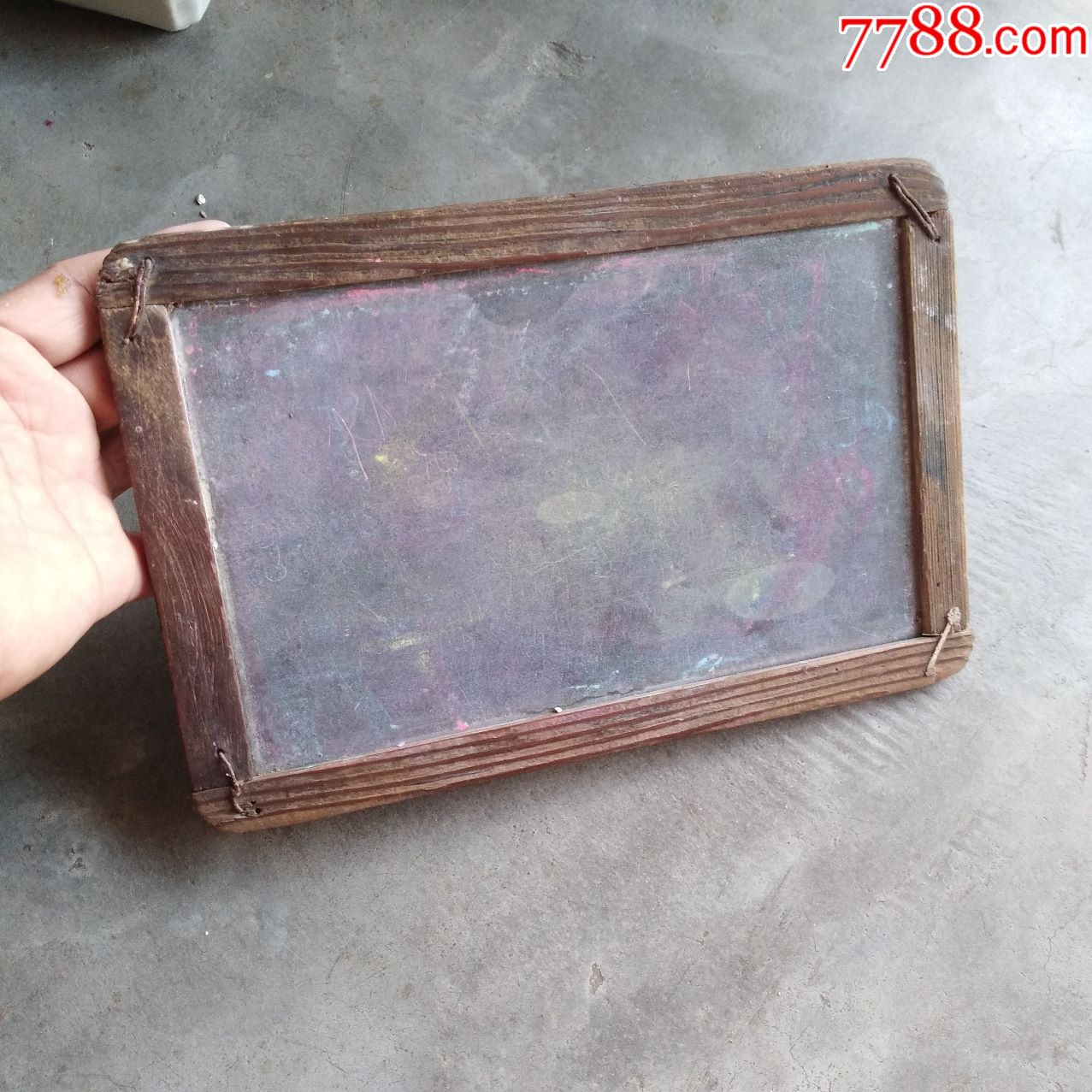 老包浆民国插角工艺老石板黑板扫除文盲教学工具包老物件石雕