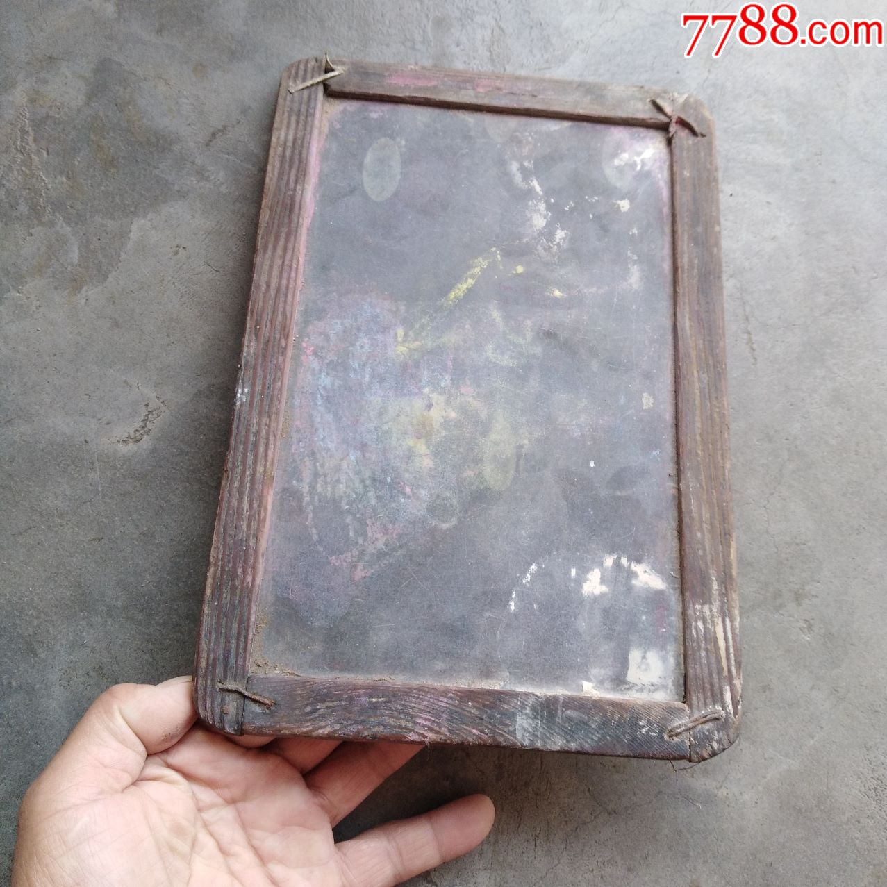 老包浆民国插角工艺老石板黑板扫除文盲教学工具包老物件石雕