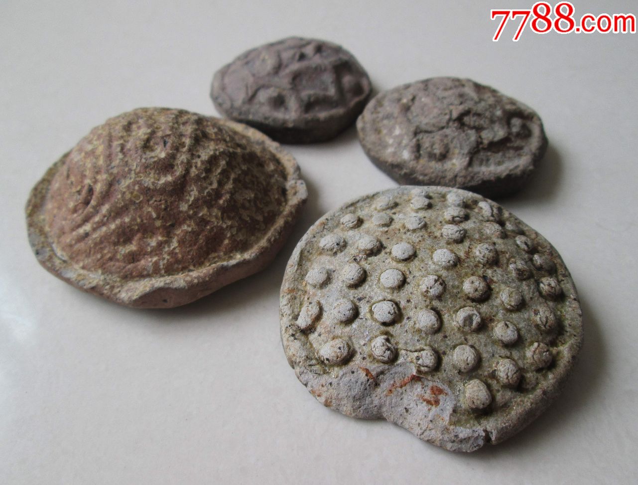 汉代釉陶麟趾金,釉陶金饼,浙江嘉兴出