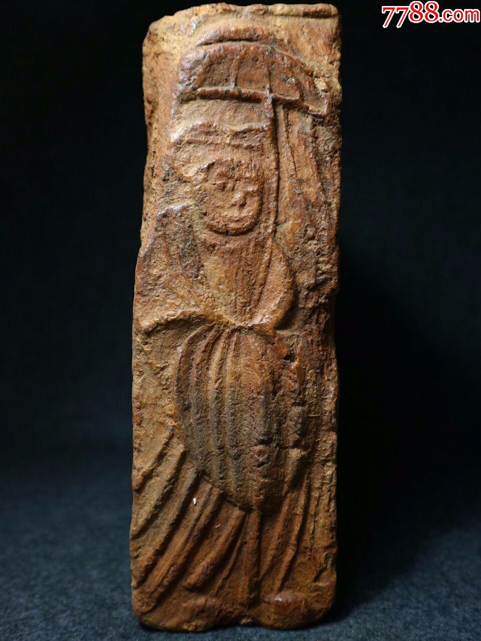 唐代画像砖侍女出行图古砖