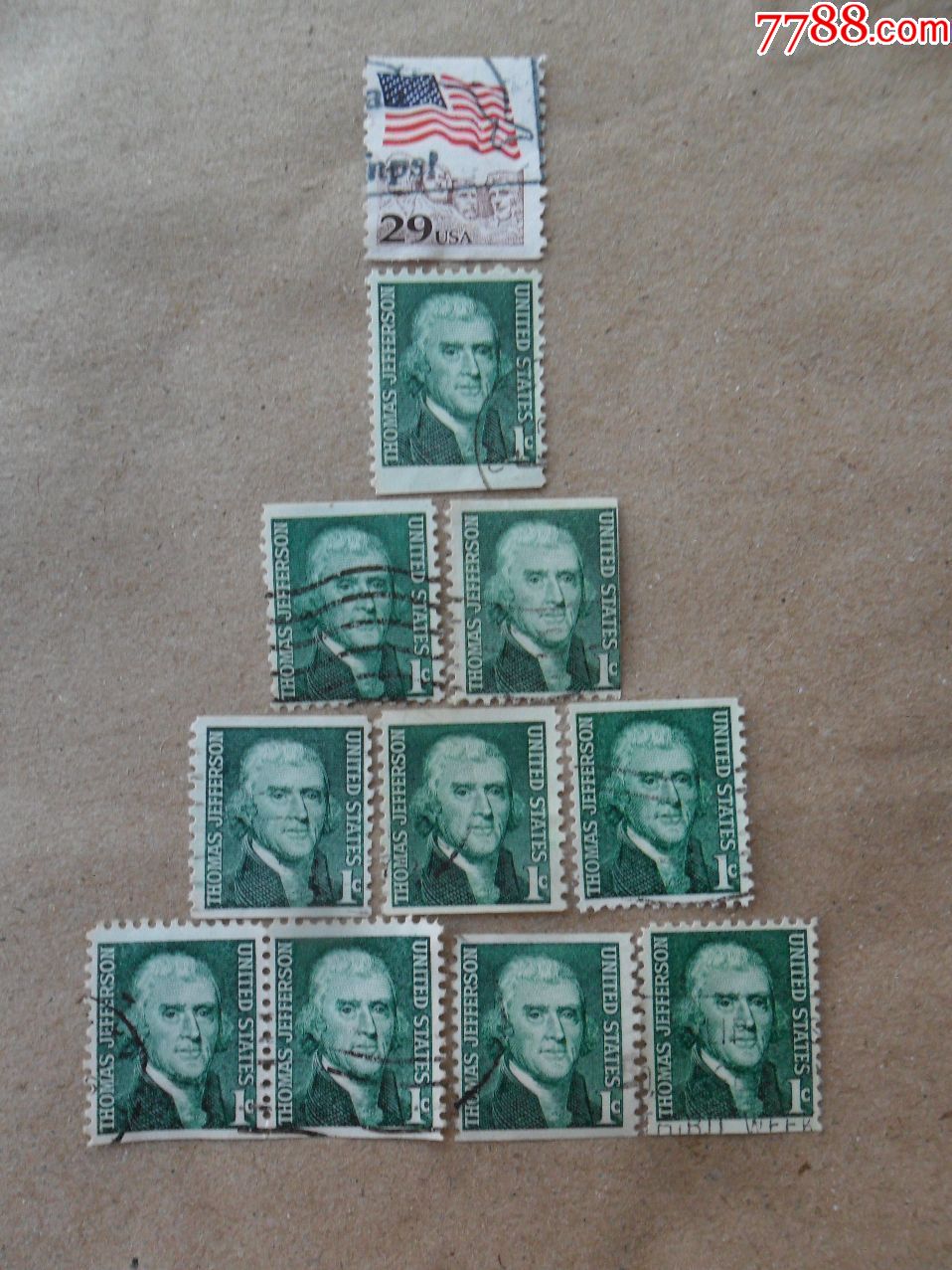 美国总统人物邮票11枚
