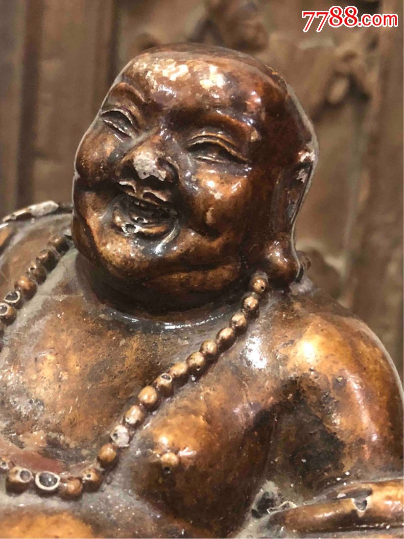 早期石膏弥勒佛佛像,实心的.