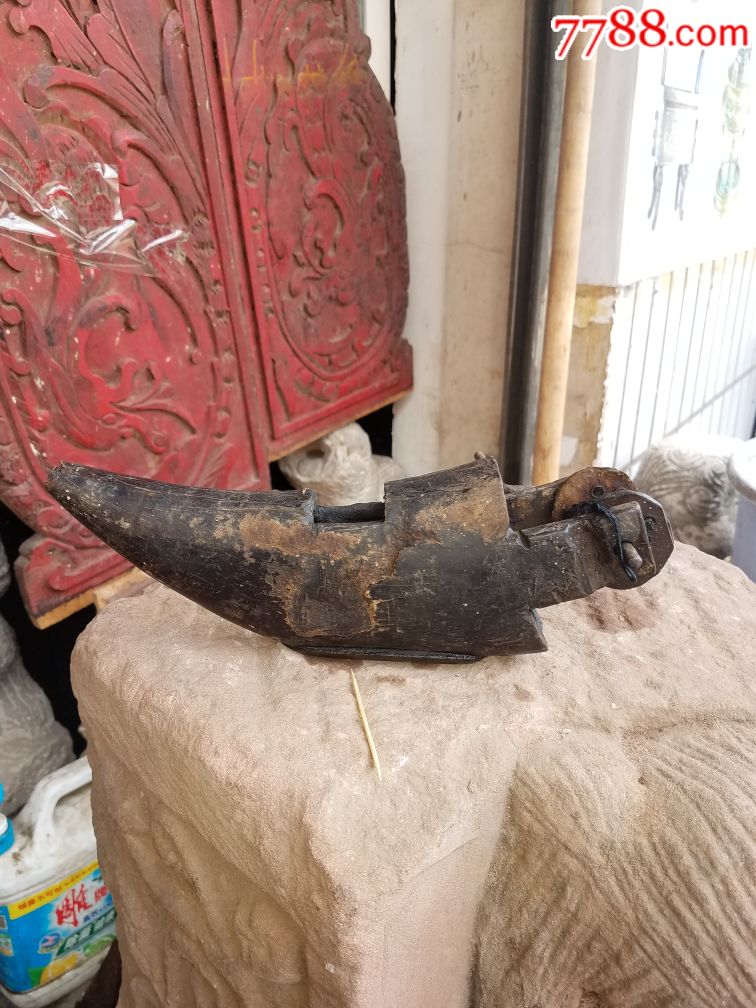 漂亮的清代牛角墨斗一个