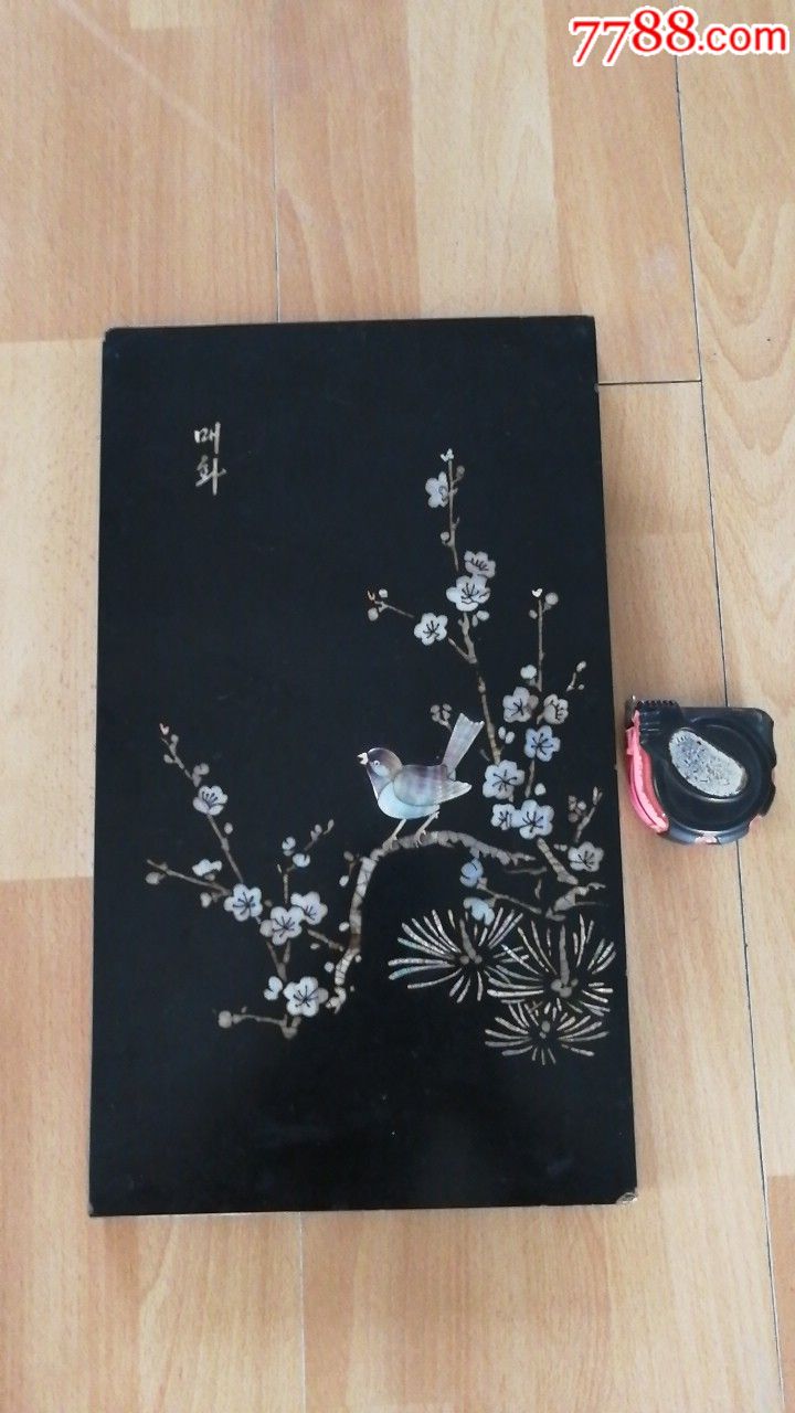 贝壳镶嵌叫年喜鹊登梅