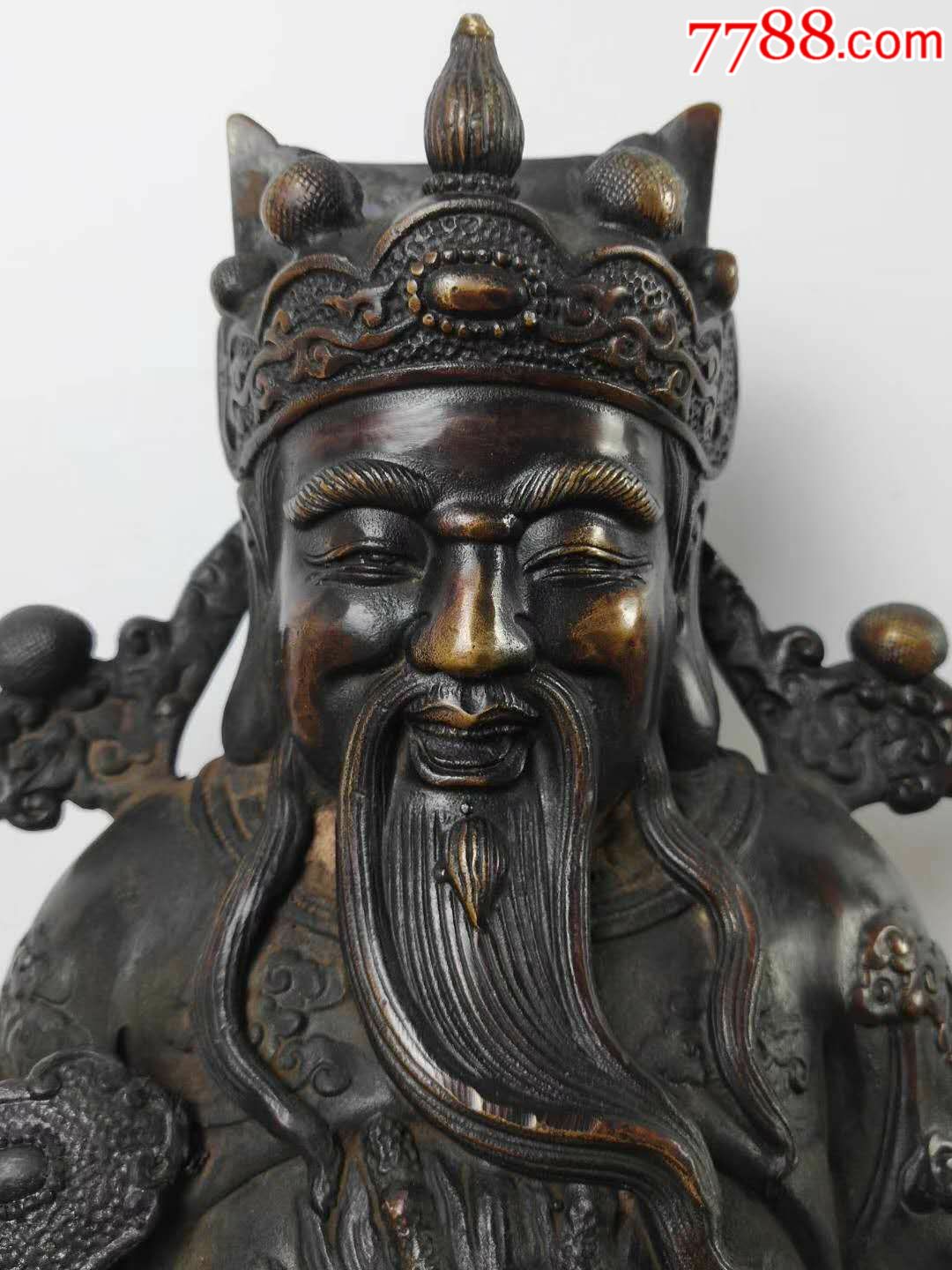 铜财神爷像,包浆浑厚,包存完整,等有缘人请回家.