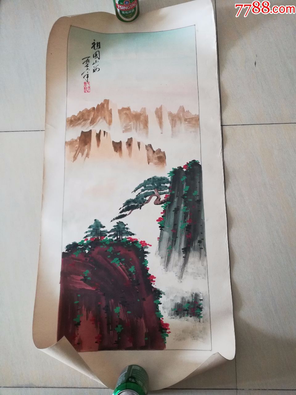 (纯手绘)祖国山河-山水国画原作-7788收藏