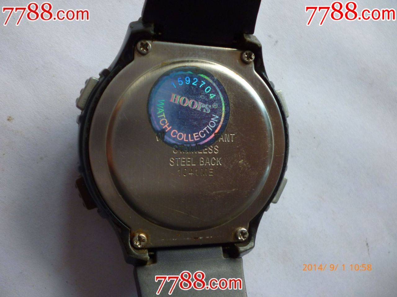 全盘彩字夜光【hoops】男士石英古董老表!
