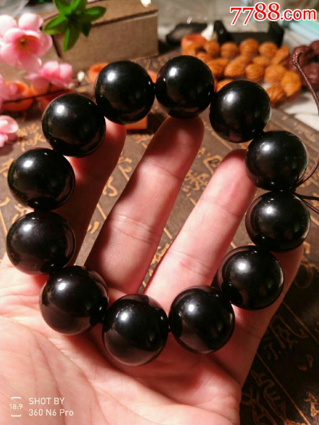 西藏黑羊角手串