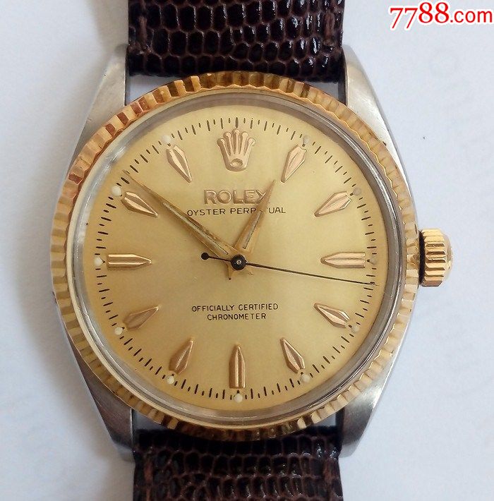 劳力士蚝式恒动14k金圈机械自动腕表