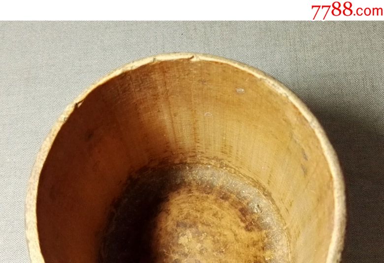 民国时期竹制升箩米缸舀米的竹筒包浆老辣可做茶筒