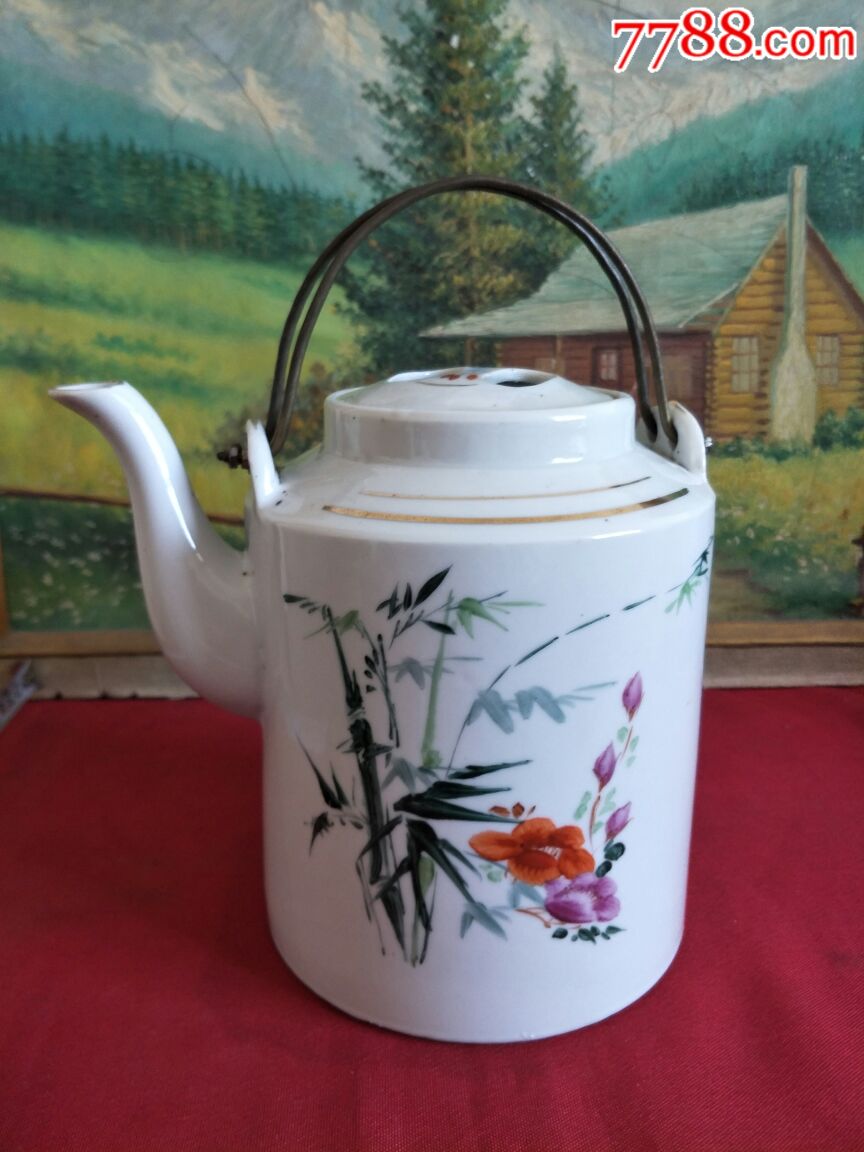 手绘饮水思源提梁壶