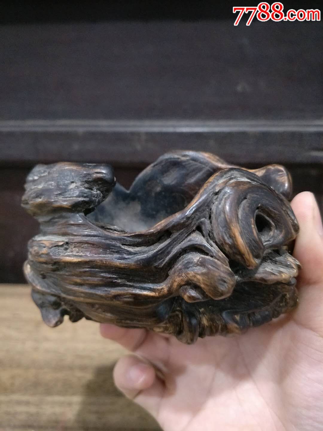 影子木手把件全品纯天然包浆浑厚造型别致漂亮的