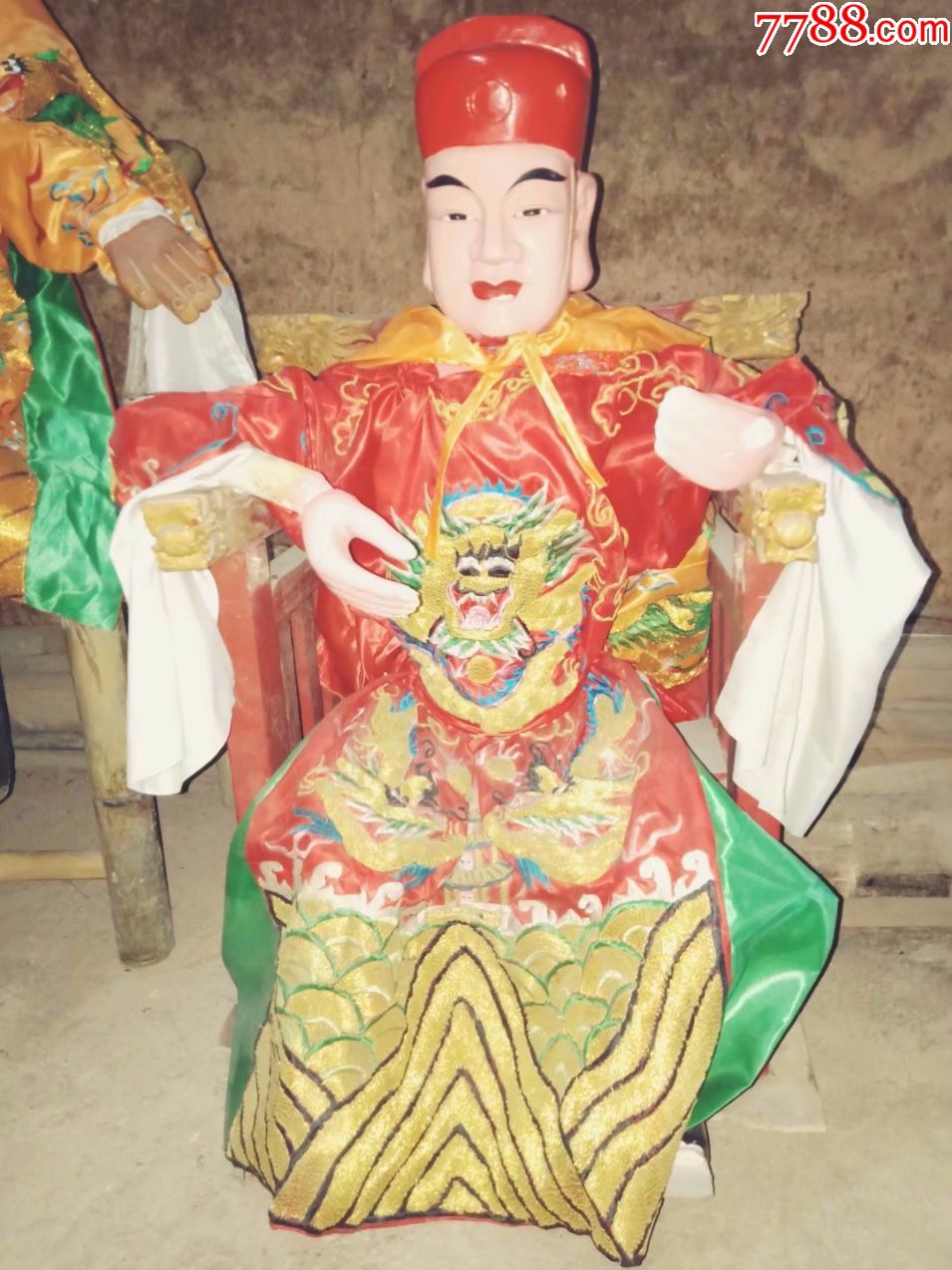 一口价,1979年老软身神像菩萨佛像文昌帝君,很多79年币,椅后配