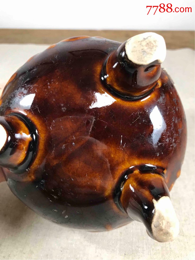 古董古玩收藏杂项近代紫砂香炉老砂紫砂炉宜钧釉酱釉紫砂炉