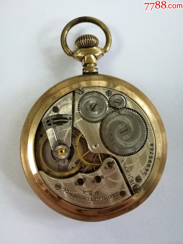 elgin埃尔金5.2厘米包金怀表