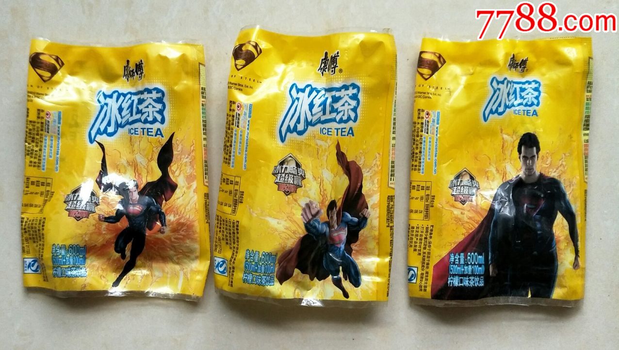 一组前几年的康师傅冰红茶包胶标