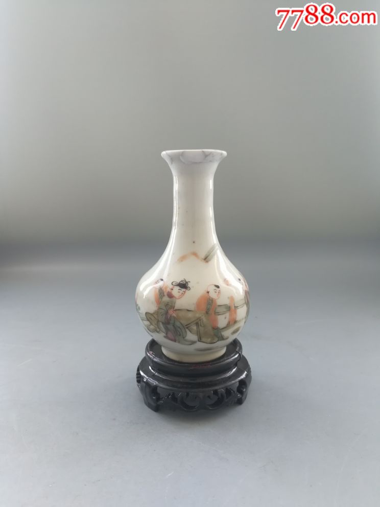 光绪粉彩周敦颐爱莲胆瓶_价格270元_第1张_7788收藏__收藏热线