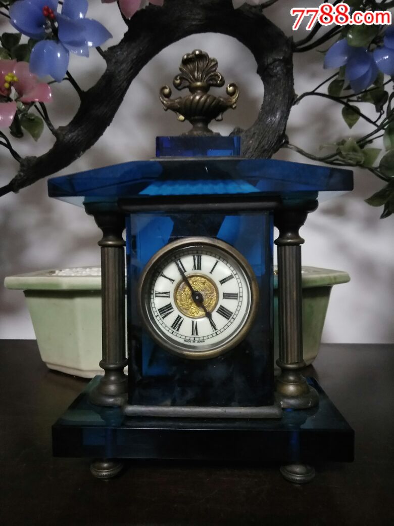 民国时期日本老琉璃钟表