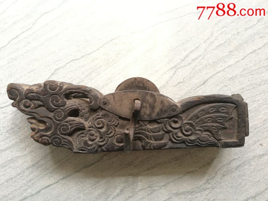 木工墨斗神龙摆尾题材老榆木材质