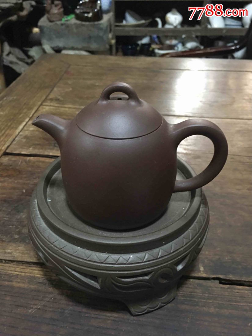 工艺师〔香满一杯中顺强]史顺强工艺师制的小秦权壶,紫砂壶_第1张