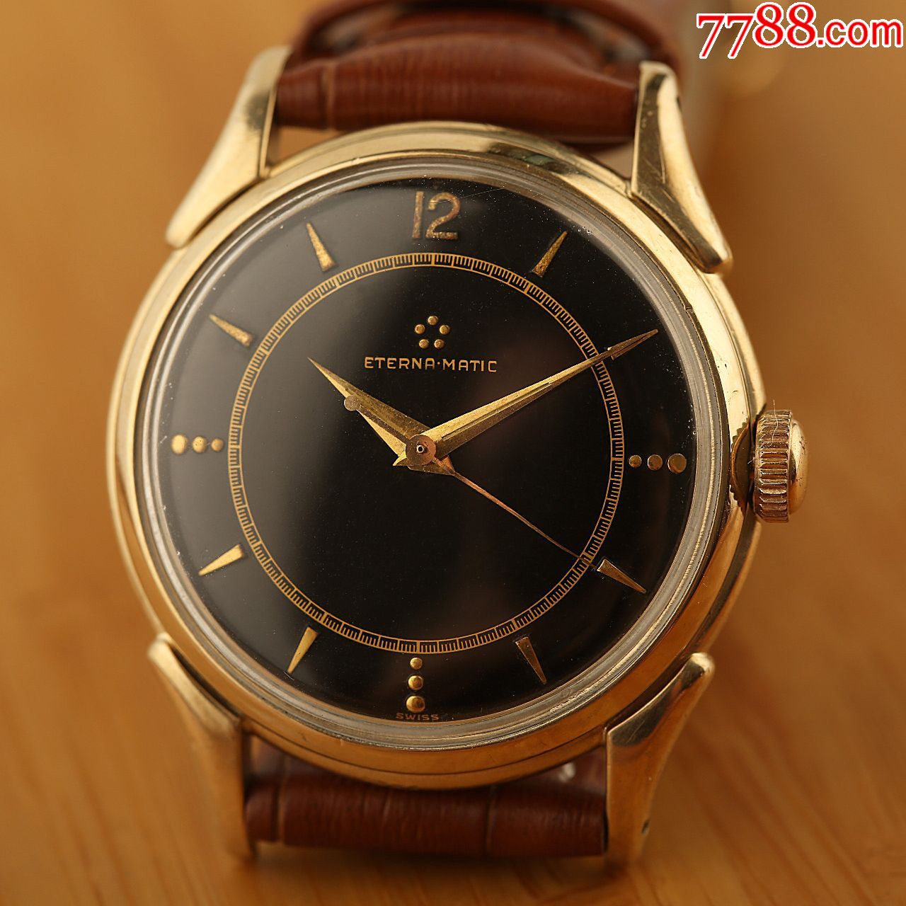 瑞士绮年华entern古董表神秘黑面太阳神之光eta鼻祖一统天下_手表