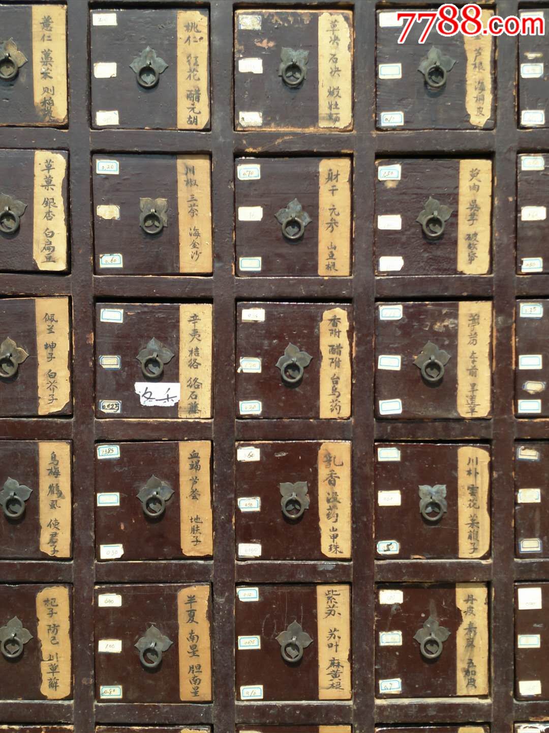 晚清精品中药柜一对全品全铜活包老无修复尺寸高170宽118厚52材质