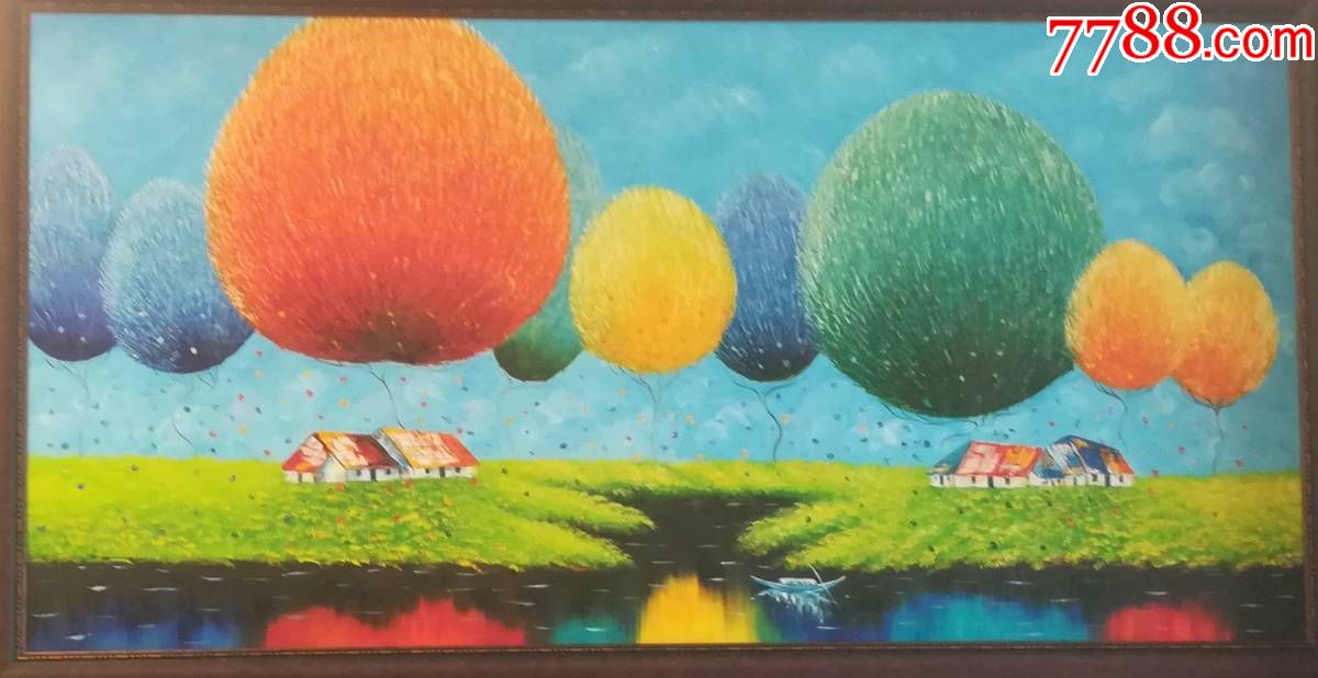 风景油画草原纯手工绘画装饰画