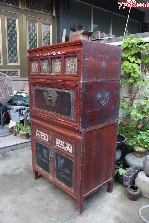 精美古玩旧家具民国套柜箱柜柜子一组古玩收藏收纳衣柜老柜子