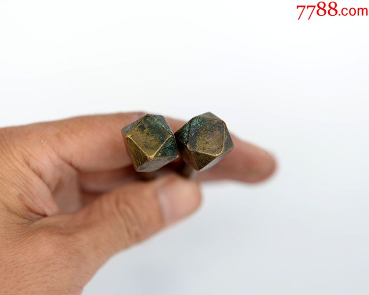 清代老铜栓铜锤多面多棱锤箱柜铜活柜门铜栓