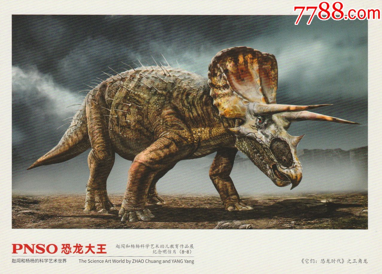 pnso恐龙大王-赵闯和杨杨科学艺术幼儿教育作品展纪念明信片