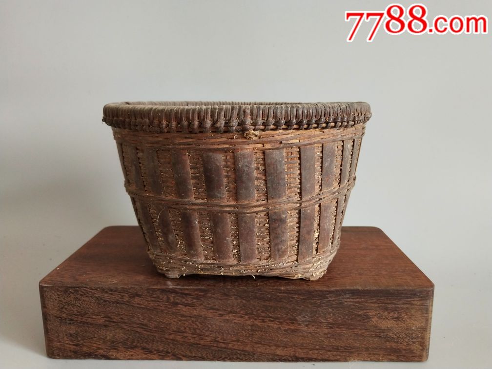 老竹编篮-竹篮/竹筐/竹盒-7788收藏