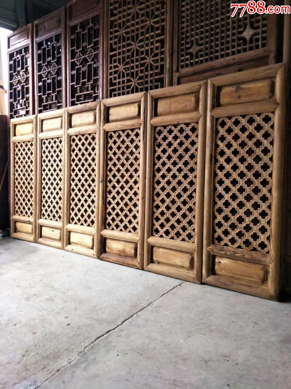 老花窗老窗格老木窗老雕花门老木雕老建筑构件老建筑部件老格子门老
