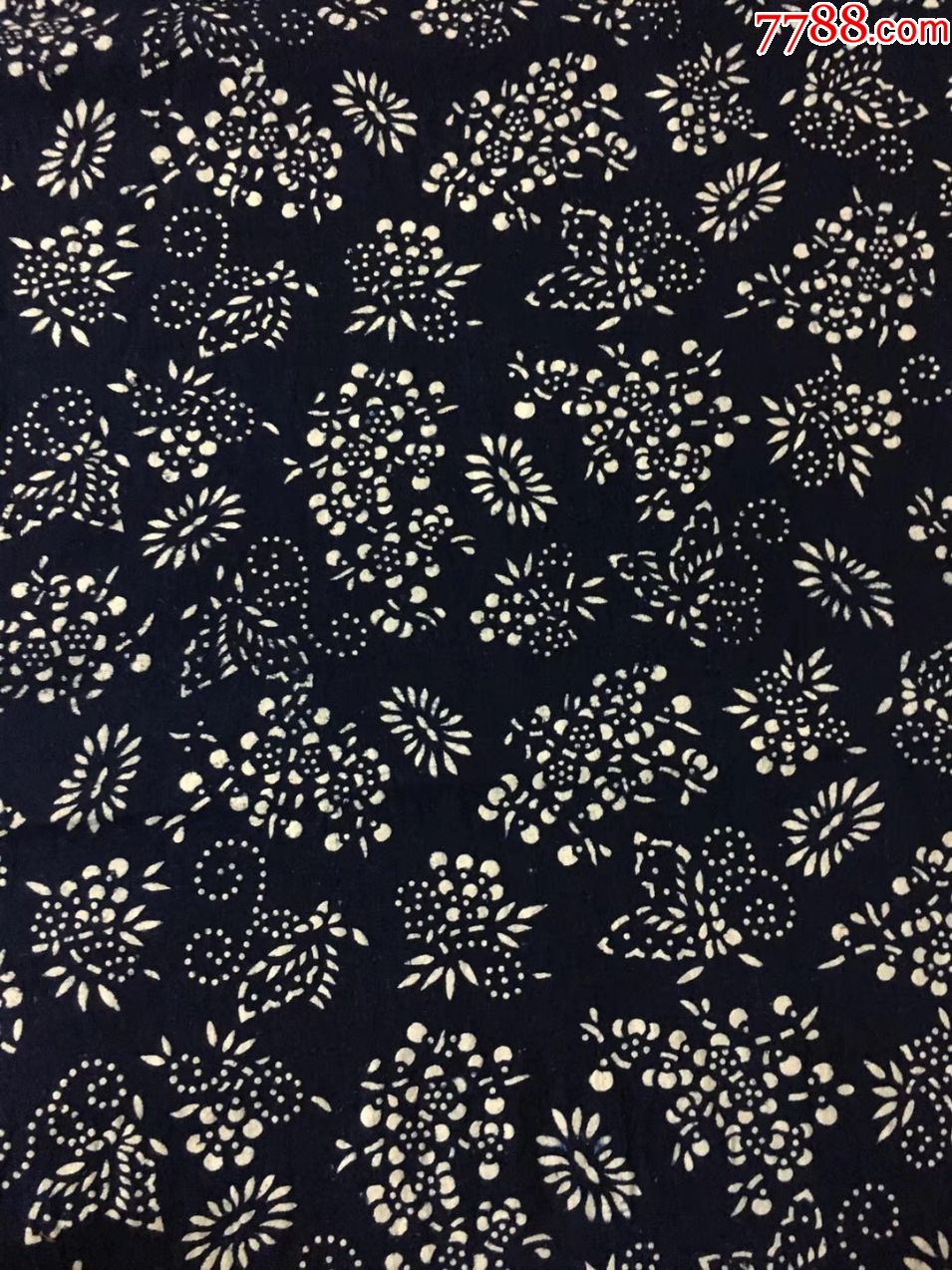 民国花卉纹蓝印花布一卷_其他布艺品_碧华堂【7788瓷器】