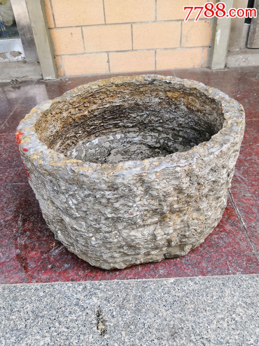 精致黄花石石盆