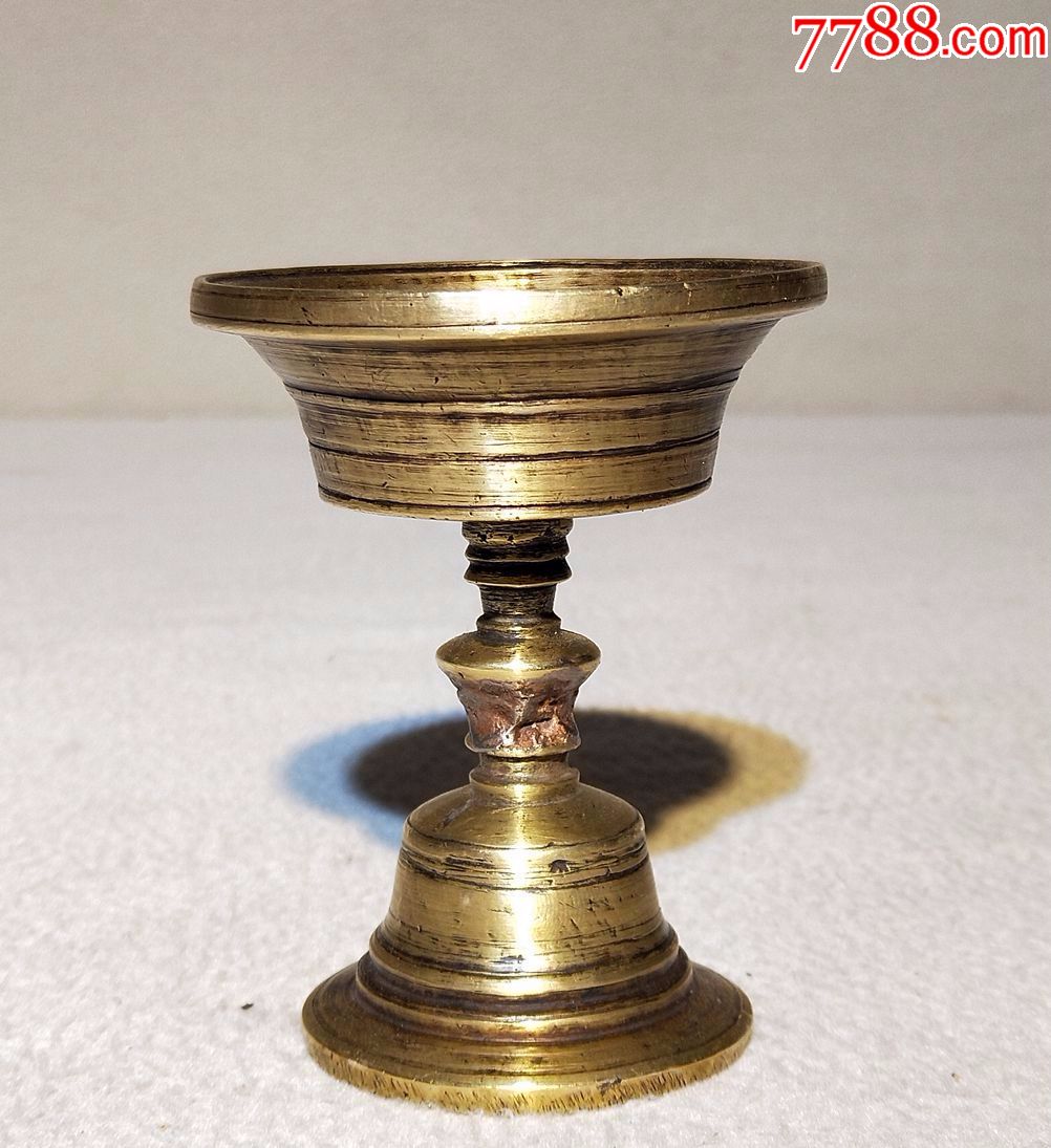 清代佛教佛前铜供灯