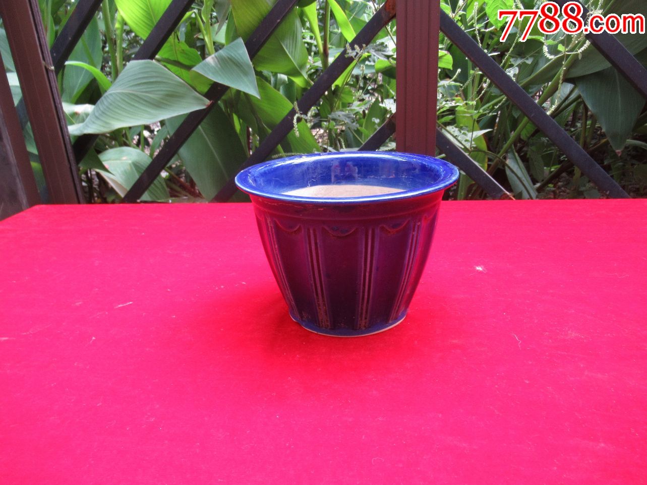 【花盆收藏】霁蓝釉瓷花盆(完美品相)