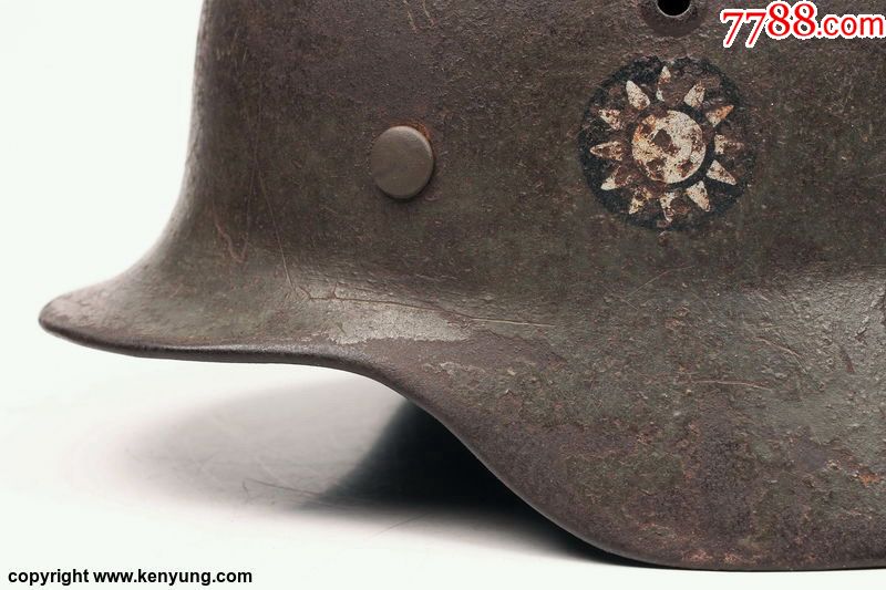 抗战国军德械整编师装备的m35钢盔