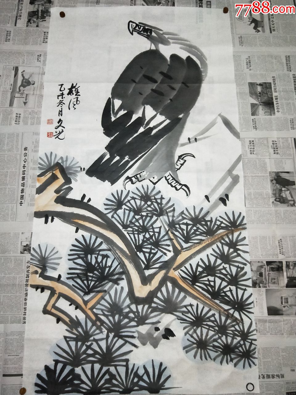 中国美协书画名家张文光精美大写意画作《雄风》