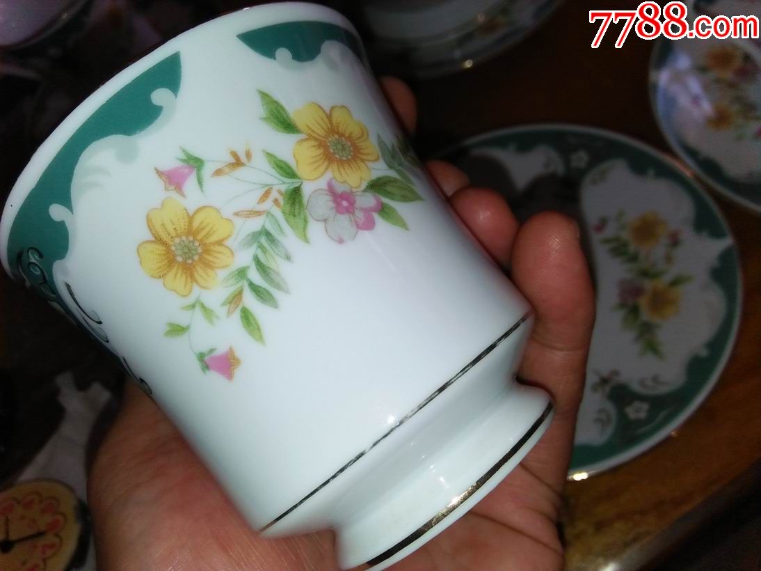 七八十年代原包装铁路定制唐山白玉瓷厂茶具一套