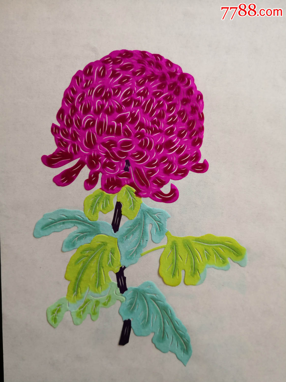 中国蔚县剪纸染色剪纸花卉每套10张