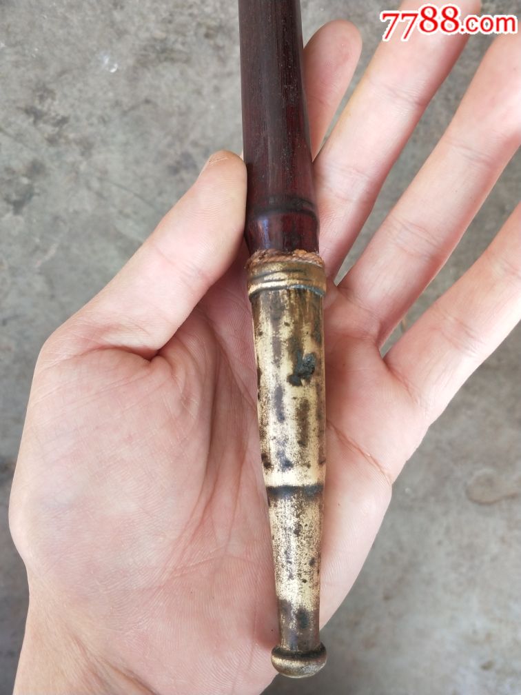 清代稀少云南西双版纳长烟锅一支,包浆一流