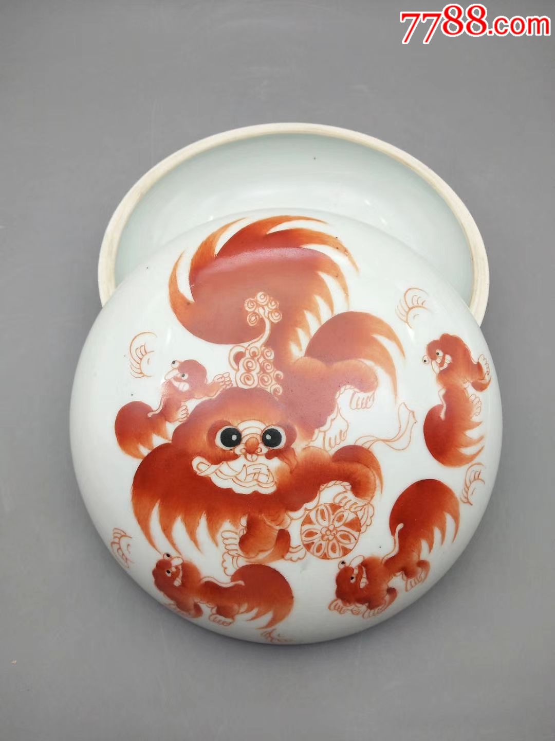 矾红太师少保大盖盒_彩绘瓷/彩瓷【景月轩】_第5张_7788瓷器