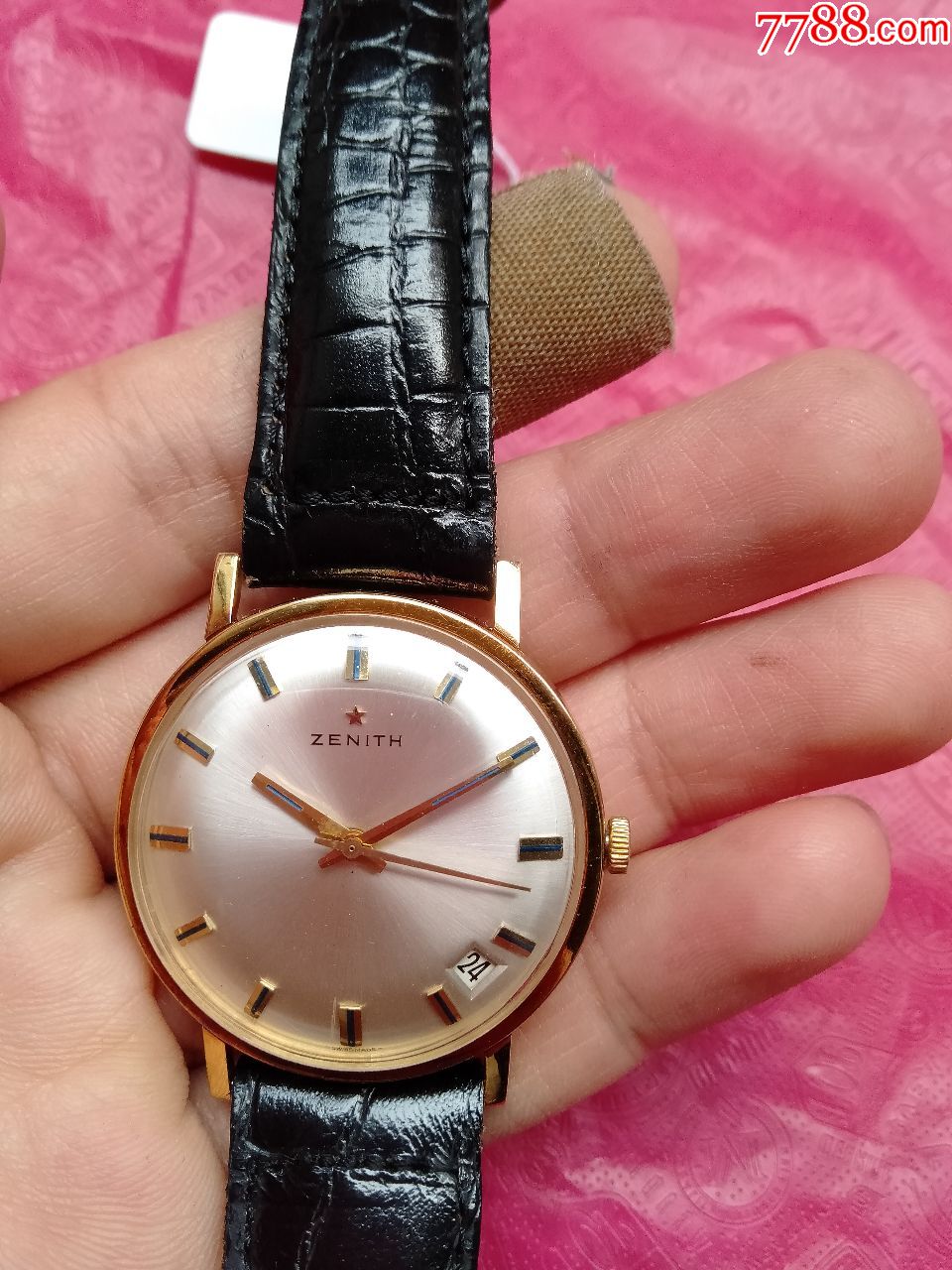 二手男表真力时18k实金手动机械表原装表