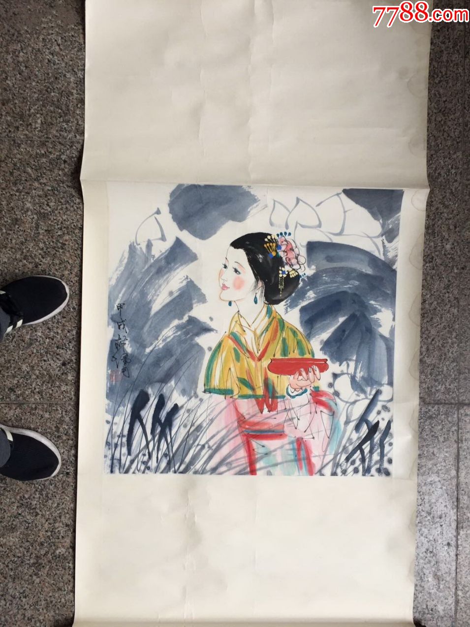 广东林墉立轴6868名人名家古玩字画收藏品