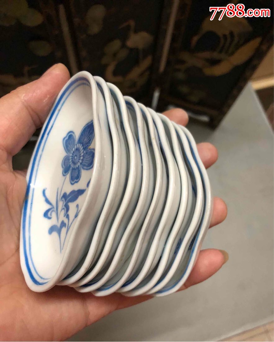 醴陵瓷小碟9个