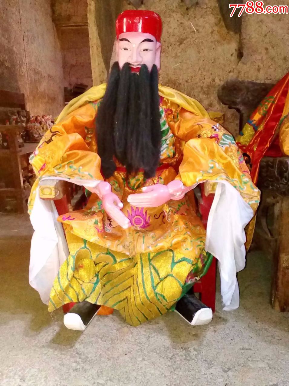 1982年老软身菩萨神像佛像,衣服和椅子是后配,打木架发物流包邮